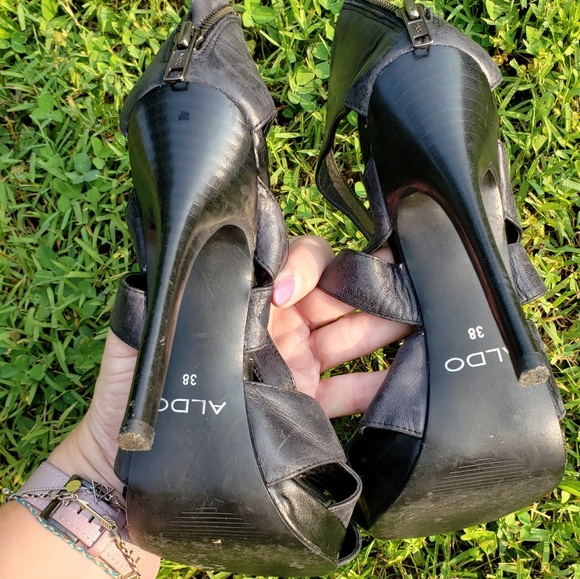 Aldo strappy zip up heels - Picture 4 of 6